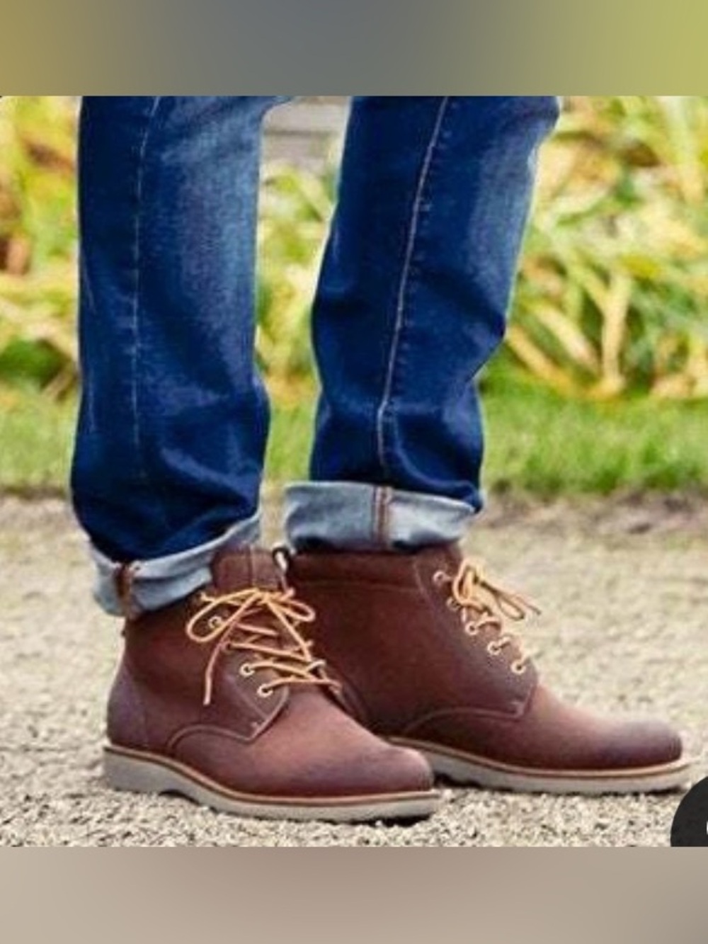 Ecco Men's Brown Holbrok Mid Cut Boot (Slip Resist, Light Weight, EU44/11)